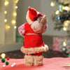 Red Tweed Robe Santa | 12 Inches