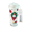Santa Bow, Wreath & Apple, Xmas Themed Stainless Steel Coffee/Water Tumbler Bottle | 500Ml With Free Cleaning Brush