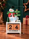 Snowman Wooden Block Calendar Christmas Table Décor