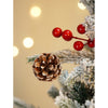 5.9 feet Snow Cherry thick rounded Leaf, Dense Christmas Tree, with free 6 Big size Knitted Ornaments, 180 cm with 850 Branch tips