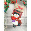 Snow Lettering Snowman Christmas Stocking | 18 Inches