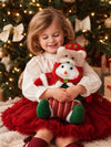 Extra cute Red & Green Snowman with Bear Hood Christmas Gift & Soft Toy