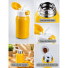 Reindeer Design, Two Lid Series with Plush Cover, Stainless Steel Water Bottle & Hot thermos flask for Kids and Toddlers, 600ml