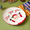 White Knitstyle Christmas 10 Inches Dinner Serving Ceramic Plate
