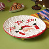 White Knitstyle Christmas 10 Inches Dinner Serving Ceramic Plate