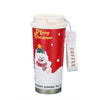 White Puppy, Christmas Themed, Xmas Stainless Steel Coffee/Water Tumbler Bottle | 500Ml With Free Cleaning Brush