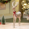 White Sequence Gold Reindeer | 18 Inches