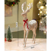 White Sequence Gold Reindeer | 18 Inches