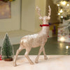 White Sequence Gold Reindeer | 15 Inches