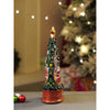 Dark Green Tree Decor With Musical Glitter Water Light