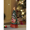 Dark Green Tree Decor With Musical Glitter Water Light