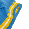 Blue & Mustard Big Bow & Stripes Sailor Neck Winterwear Frock
