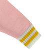 Pink & Mustard Big Bow & Stripes Sailor Neck Winter Wear Frock