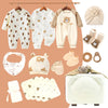 20 Pcs Chubby Cream Teddy Face Birthday Gift Hamper Set With Travelling Suitcase