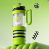 Green Black 4 in 1 Water Bottle , infuser & mini snack box | 1000ml