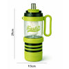 Green Black 4 in 1 Water Bottle , infuser & mini snack box | 1000ml