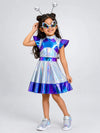 Holographic Alien Girl, Kids Halloween Costume Fancy Dress Up