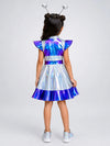 Holographic Alien Girl, Kids Halloween Costume Fancy Dress Up