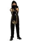 The Black & Gold Dragon Ninja, Kids Halloween Costume Fancy Dress Up