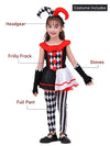 Black & White checkered Joker Jester ,Kids Halloween Costume Dress Up