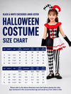 Black & White checkered Joker Jester ,Kids Halloween Costume Dress Up