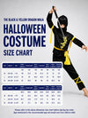 The Black & Yellow Dragon Ninja, Kids Halloween Costume Fancy Dress Up