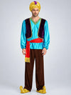 Aladdin Blue and Brown Adults Halloween Costume Fancy Dress Up
