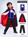 Black & Blue Coat Vampire, Kids Halloween Costume Fancy Dress Up