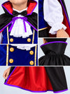 Black & Blue Coat Vampire, Kids Halloween Costume Fancy Dress Up