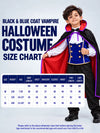 Black & Blue Coat Vampire, Kids Halloween Costume Fancy Dress Up