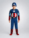 Blue Muscle Superhero Kids Halloween Costume