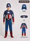 Blue Muscle Superhero Kids Halloween Costume