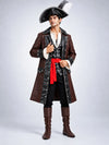 Classic Carribean Pirate, Adult Halloween Costume Fancy Dress Up