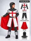 Medieval Crusader Knight Boys, Kids Halloween Costume Fancy Dress Up