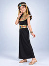 Black & Gold Egyptian Pharaoh Girl, Kids Halloween Costume Fancy Dress Up
