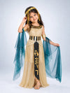 Gold & Green Egyptian Girl, Kids Halloween Costume Fancy Dress Up