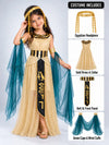 Gold & Green Egyptian Girl, Kids Halloween Costume Fancy Dress Up
