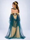 Gold & Green Egyptian Girl, Kids Halloween Costume Fancy Dress Up