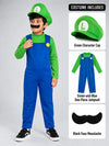 Junior Super Brother Green Plumber, Kids Halloween Costume Fancy Dress Up