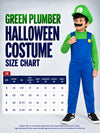 Junior Super Brother Green Plumber, Kids Halloween Costume Fancy Dress Up