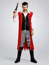 Red Coat Pirate Adult Halloween Costume Fancy Dress Up