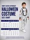 Shiny Silver Astronaut, Unisex Halloween Costume Fancy Dress Up for Kids