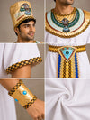 White Egyptian Pharaoh King Adult Halloween Costume Fancy Dress Up