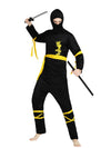 Yellow Dragon Ninja Adults Halloween Costume Fancy Dress Up