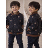 Black Brown Tiny Bear Quilted Sherpa Winter Jacket