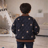 Black Brown Tiny Bear Quilted Sherpa Winter Jacket