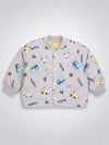 Grey Dumper Quilted Bomber Winter Jacket for Kids