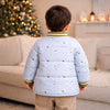 Grey & Olive Abstract Winter Jacket