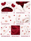 Cream & Maroon Heart Teddy Quilted Hooded Winter Jacket for Kids