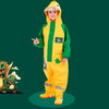 Dinosaur Friends themed Yellow Full Jumpsuit Style Raincoat for Toddlers and Kids